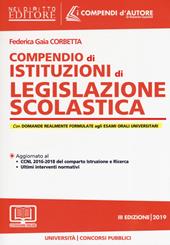 Compendio di istituzioni di legislazione scolastica. Con espansione online