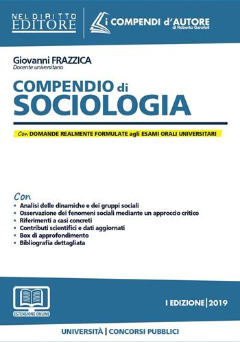 Compendio di sociologia. - Giovanni Frazzica - Libro Neldiritto Editore 2019 | Libraccio.it