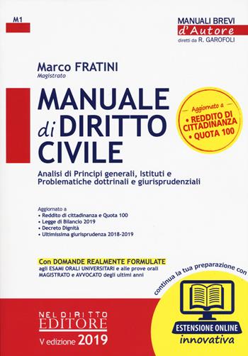 Manuale di diritto civile. Con aggiornamento online - Marco Fratini - Libro Neldiritto Editore 2019, Manuali brevi d'autore | Libraccio.it