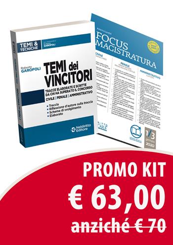 I temi dei vincitori. Civile, penale, amministrativo-Focus magistratura. Concorso magistratura 2020: Civile, penale, amministrativo. Kit (2020) - Roberto Garofoli - Libro Neldiritto Editore 2020 | Libraccio.it