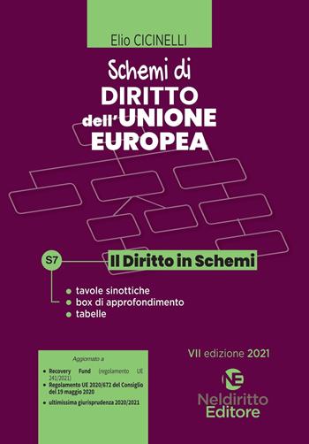 Schemi di diritto dell'Unione Europea - Elio Cicinelli - Libro Neldiritto Editore 2021, Il diritto in schemi | Libraccio.it