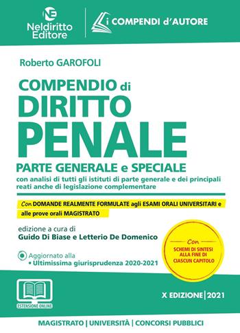 Compendio di diritto penale. Nuova ediz.  - Libro Neldiritto Editore 2021, I compendi d'autore | Libraccio.it