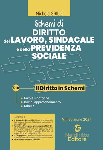 Schemi di diritto del lavoro, sindacale e della previdenza sociale - Michela Grillo - Libro Neldiritto Editore 2021, Il diritto in schemi | Libraccio.it