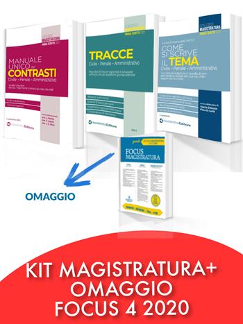 Kit Manuale unico dei contrasti: civile, penale e amministrativo. Scritti magistratura, concorsi superiori-Tracce concorso magistratura 2021: civile, penale e amministrativo-Come si scrive il tema. Concorso magistratura - Roberto Garofoli - Libro Neldiritto Editore 2020 | Libraccio.it