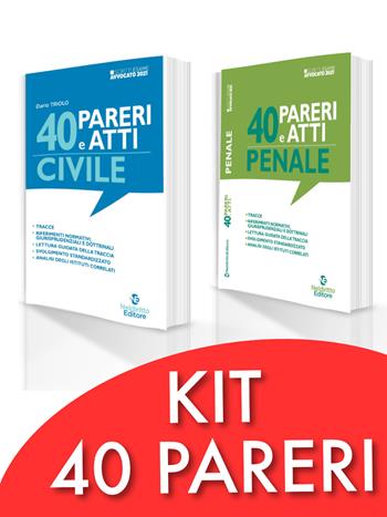 Kit Scritti avvocato 40 Pareri e Atti di Diritto Civile per l'esame scritto di avvocato 2021/2022-40 pareri e atti. Penale  - Libro Neldiritto Editore 2021 | Libraccio.it