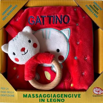 Gattino. Libri di stoffa con massaggiagengive in legno. Ediz. a colori. Con gadget  - Libro Librido Gallucci 2025, Libri di stoffa | Libraccio.it