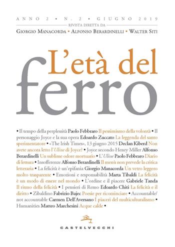 L'età del ferro (2019). Vol. 2  - Libro Castelvecchi 2020 | Libraccio.it