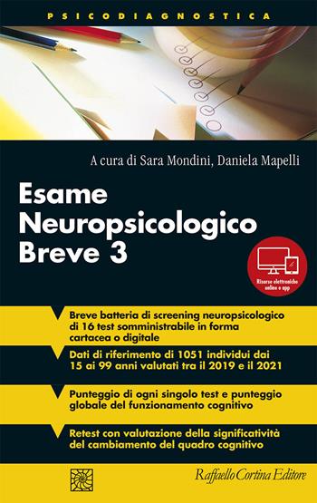 Esame neuropsicologico breve 3. Con app. Con Contenuto digitale per download e accesso online  - Libro Raffaello Cortina Editore 2022, Psicodiagnostica | Libraccio.it