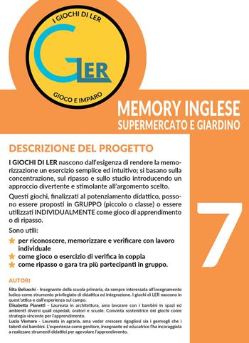 I giochi di Ler memory inglese. Supermercato e giardino. Nuova ediz. Con tessere in cartoncino - Rita Belluschi, Elisabetta Pianetti, Lucia Vismara - Libro Fabbrica dei Segni 2022 | Libraccio.it