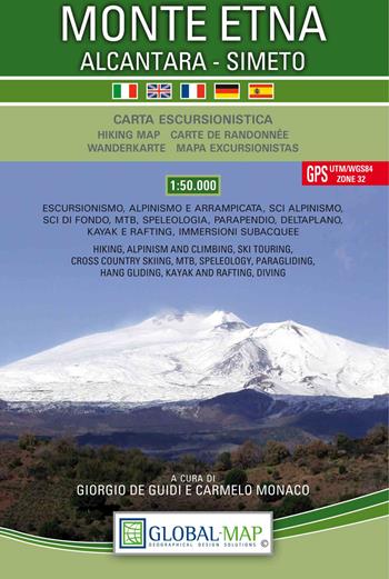 Monte Etna. Carta escursionistica 1:50.000 (cm 97x67)  - Libro Global Map 2018 | Libraccio.it