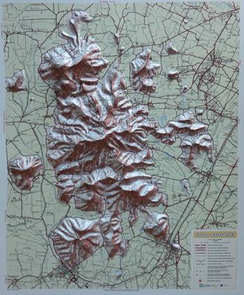 Colli Euganei 1:30.000 (carta in rilievo senza cornice)  - Libro Global Map 2020 | Libraccio.it