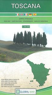 Toscana. Carta stradale della regione 1:250.000