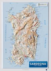 Sardegna 1:1.000.000 (carta in rilievo da banco cm 31,2x22,55)