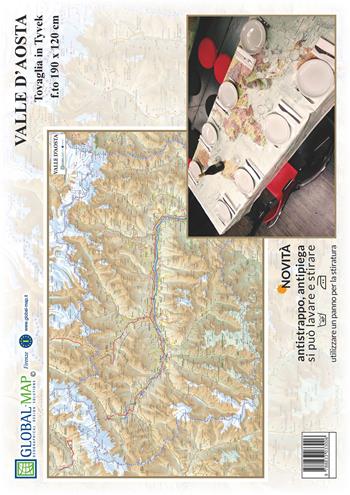 Valle d'Aosta (carta in Tyvek cm 190x120)  - Libro Global Map 2018 | Libraccio.it