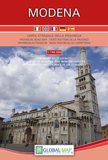 Modena. Carta stradale della provincia 1:150.000  - Libro Global Map 2018 | Libraccio.it