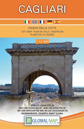 Cagliari. Pianta della città 1:12.000  - Libro Global Map 2018 | Libraccio.it