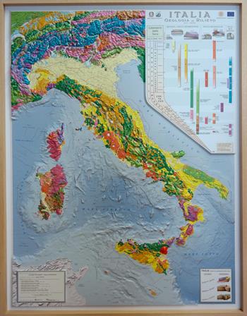 Carta geologica d'Italia. Scala 1:1.250.000 (carta in rilievo cm 89x117)  - Libro Global Map 2020 | Libraccio.it