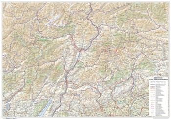 Trentino-Alto Adige/Sudtirol. Carta stradale della regione 1:250.000 (carta murale stesa cm 96 x 67 cm)  - Libro Global Map 2018 | Libraccio.it