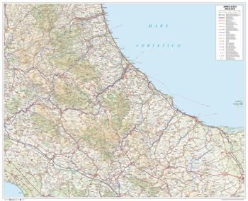 Abruzzo-Molise. Scala 1:250.000 (carta murale stradale regionale in carta cm 96x78)  - Libro Global Map 2018 | Libraccio.it