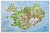 Islanda 1:1.000.000 (carta in rilievo internazionale con cornice)
