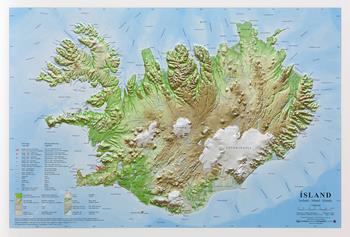 Islanda 1:1.000.000 (carta in rilievo internazionale con cornice)  - Libro Global Map 2020 | Libraccio.it