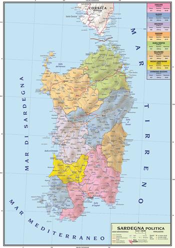 Sardegna 1.250.000. Carta murale scolastica fisico/politica con aste - Global Map S.r.l. - Libro Global Map 2020 | Libraccio.it