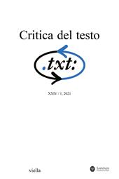 Critica del testo (2021). Vol. 24