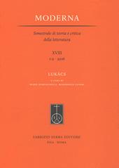 Moderna. Semestrale di teoria e critica della letteratura (2016). Vol. 1-2: Lukács.