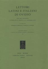 Lettori latini e italiani di Ovidio. Atti del convegno, Università di Torino, 9-10 novembre 2017
