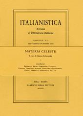 Italianistica. Rivista di letteratura italiana. Vol. 3: Materia celeste.