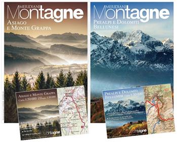 Asiago e Monte Grappa-Prealpi e Dolomiti bellunesi. Con 2 Carta geografica ripiegata  - Libro Editoriale Domus 2022, Meridiani montagne | Libraccio.it