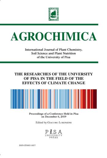 Agrochimica. The researches of University of Pisa in the field of the effects of climate change - Giacomo Lorenzini - Libro Pisa University Press 2020 | Libraccio.it