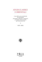 Studi classici e orientali (2023). Vol. 69