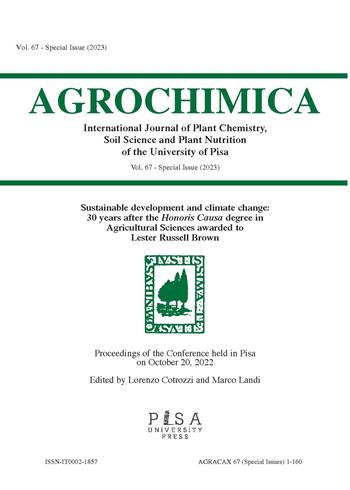 Agrochimica (2022). Vol. 67: Special issue  - Libro Pisa University Press 2024 | Libraccio.it