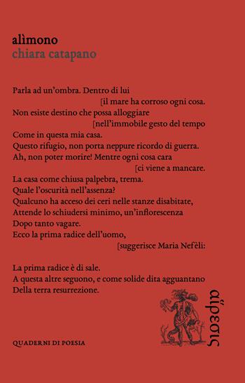 Alìmono - Chiara Catapano - Libro Eretica 2021, Quaderni di poesia | Libraccio.it