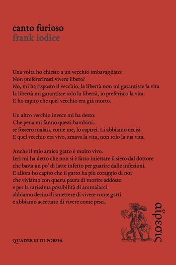 Canto furioso - Frank Iodice - Libro Eretica 2021, Quaderni di poesia | Libraccio.it