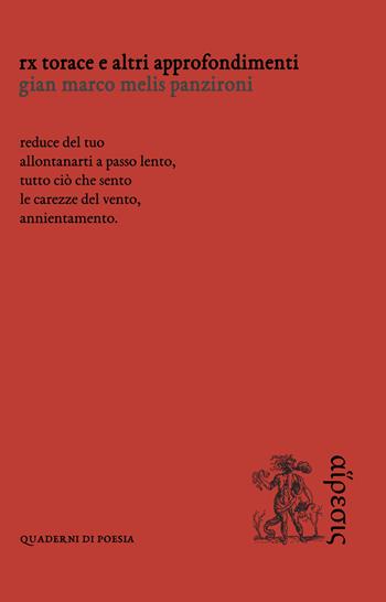 RX Torace e altri approfondimenti - Gian Marco Melis Panzironi - Libro Eretica 2022, Quaderni di poesia | Libraccio.it