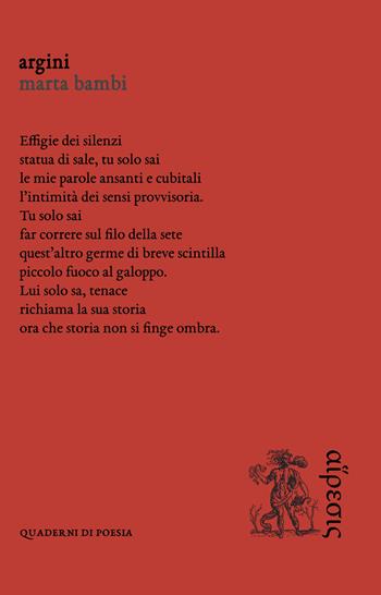 Argini - Marta Bambi - Libro Eretica 2022, Quaderni di poesia | Libraccio.it