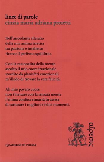 Linee di parole - Cinzia Maria Adriana Proietti - Libro Eretica 2023, Quaderni di poesia | Libraccio.it