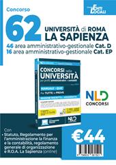 62 posti Università «La Sapienza» di Roma. Concorso area amministrativo-gestionale. Profili D e EP. Manuale + Quiz 2024