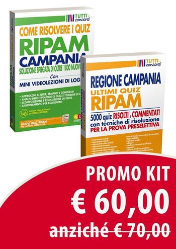 Kit concorso Regione Campania. Ultimi quiz RIPAM. 5000 quiz risolti e commentati per la prova preselettiva-Come risolvere i quiz RIPAM. Oltre 1800 nuovi quiz risolti e commentati  - Libro Nld Concorsi 2019, Tutti i concorsi | Libraccio.it