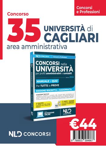 35 posti Università di Cagliari. Concorso area amministrativa: Manuale + Quiz 2024  - Libro Nld Concorsi 2024 | Libraccio.it
