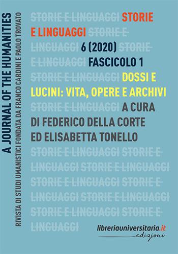 Storie e linguaggi. Rivista di studi umanistici (2020). Vol. 1  - Libro libreriauniversitaria.it 2020 | Libraccio.it