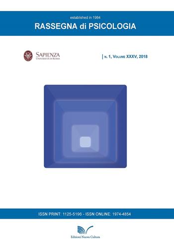 Rassegna di psicologia (2018). Vol. 1  - Libro Nuova Cultura 2018 | Libraccio.it