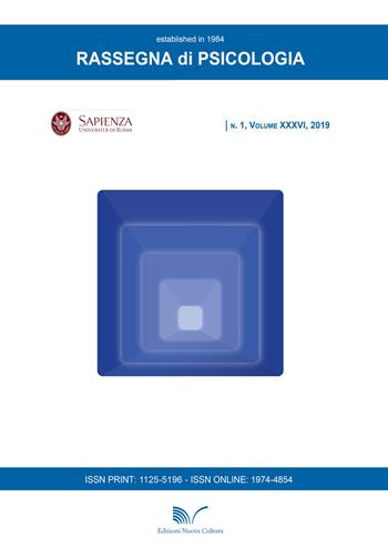 Rassegna di psicologia (2019). Vol. 1  - Libro Nuova Cultura 2019 | Libraccio.it