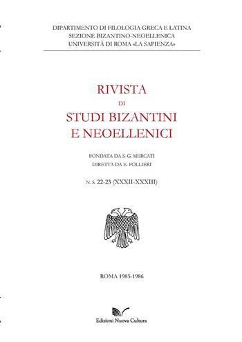 Rivista di studi bizantini e neoellenici. Ediz. anastatica  - Libro Nuova Cultura 2024 | Libraccio.it