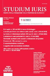 Studium iuris. Rivista per la formazione nelle professioni giuridiche (2022). Vol. 7-8  - Libro Pacini Giuridica 2022 | Libraccio.it