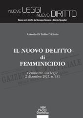 Il nuovo delitto di femminicidio. Commento alla legge 2 dicembre 2025, n. 181