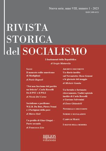 Rivista storica del socialismo (2023). Vol. 1  - Libro Biblion 2023 | Libraccio.it