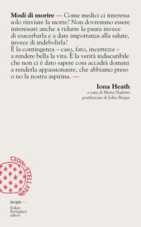Modi di morire - Iona Heath - Libro Bollati Boringhieri 2008, Incipit | Libraccio.it
